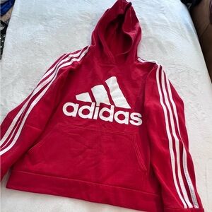 Adidas Red/white hoodie